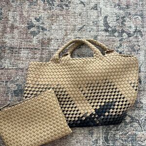 Naghedi St. Barths Medium tote with removable zip pouch, ombré design